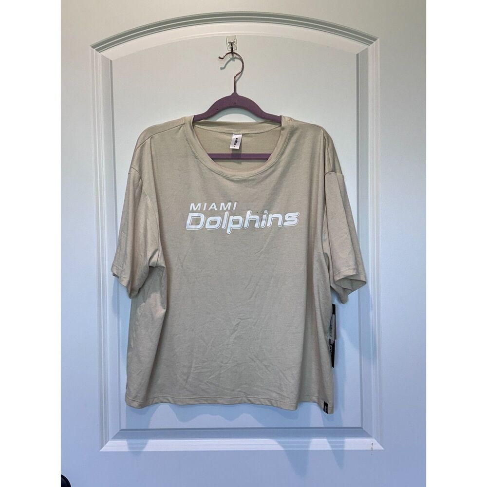 NWT NFL Miami Dolphins Format T-Shirt Beige Size XL